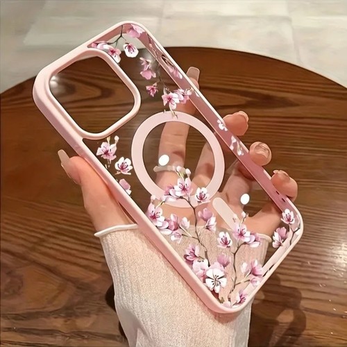 Pink cherry floral - pink, magnetic